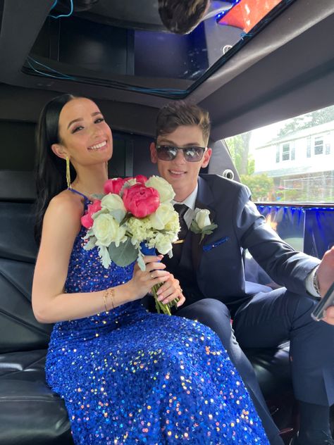 Senior Mermaid Halter Straps Royal Blue Satin Sequin Beaded Long Prom Dress,Party Dress,Evening Dress GG2304