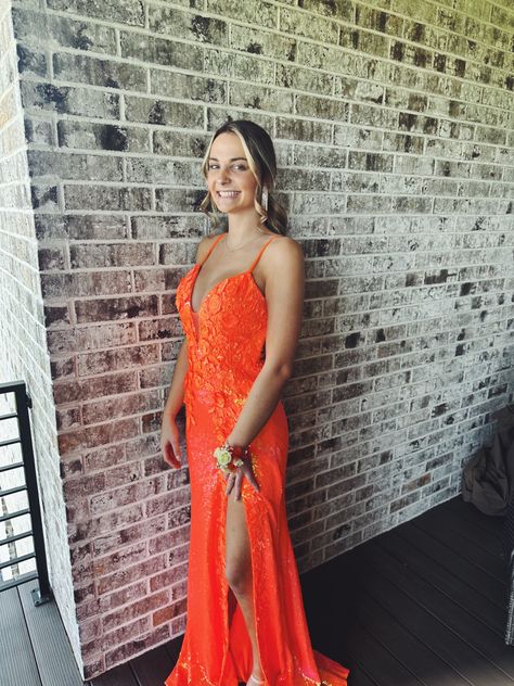 Glitter Mermaid Spaghetti Straps Orange Sequin Slit Backless Long Prom Dress,Party Dress,Evening Dress GG2306