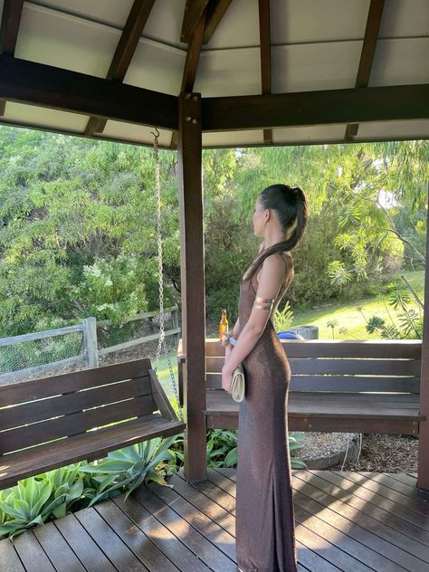 Stunning Mermaid Spaghetti Straps Brown Satin Sequin Long Prom Dress,Party Dress,Evening Dress GG2316