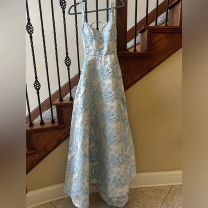 Pretty A Line Spaghetti Straps Satin Printing Long Prom Dress,Party Dress,Evening Dress GG2374