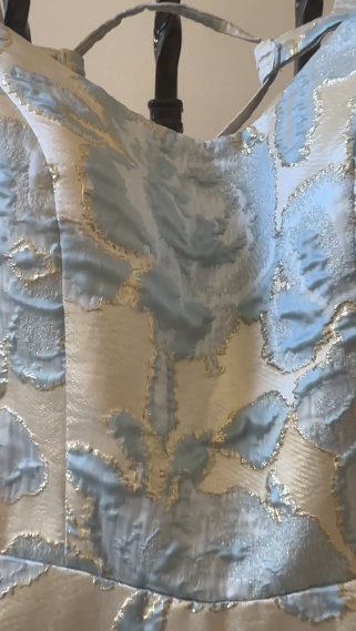 Pretty A Line Spaghetti Straps Satin Printing Long Prom Dress,Party Dress,Evening Dress GG2374