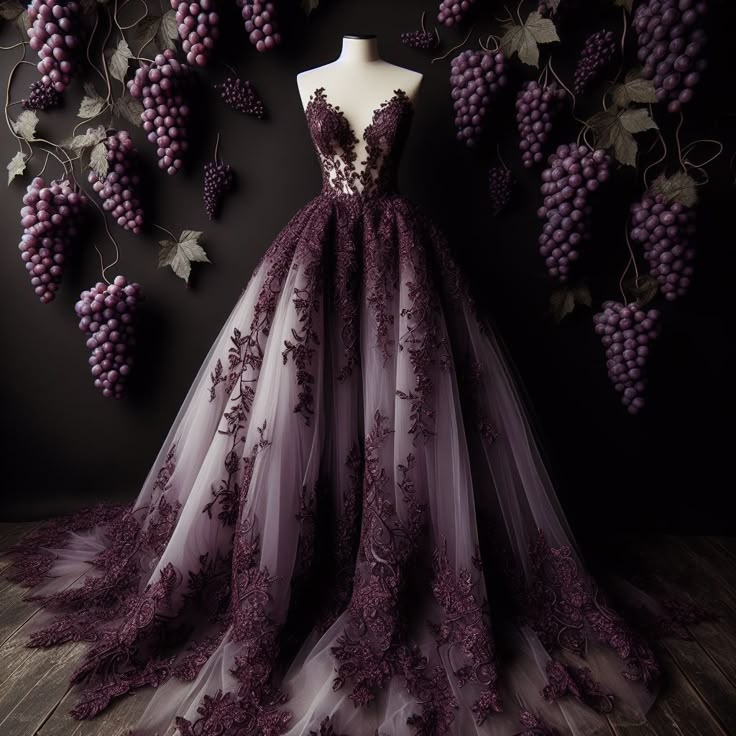 Stunning A Line Sweetheart Grape Tulle Applique Long Prom Dress,Wedding Dress,Evening Dress GG2416