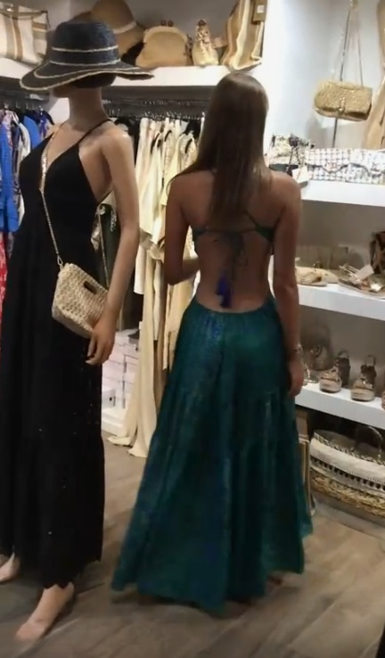Sexy A Line Spaghetti Straps Dark Green Satin Printing Long Prom Dress, Party Dress, Evening Dress GG2426