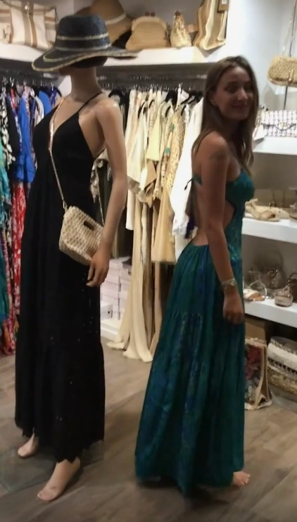 Sexy A Line Spaghetti Straps Dark Green Satin Printing Long Prom Dress, Party Dress, Evening Dress GG2426