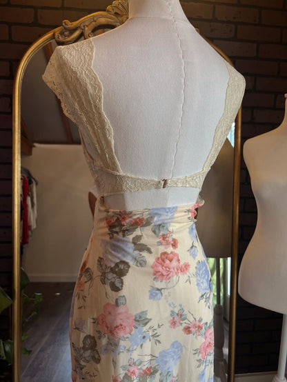 Classy Mermaid Sweetheart Chiffon Lace Printing Long Prom Dress, Party Dress, Evening Dress GG2427