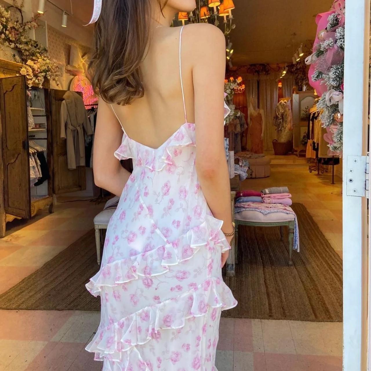 Fairy Mermaid Spaghetti Straps Chiffon Printing Ruffles Long Prom Dress, Party Dress, Evening Dress GG2449