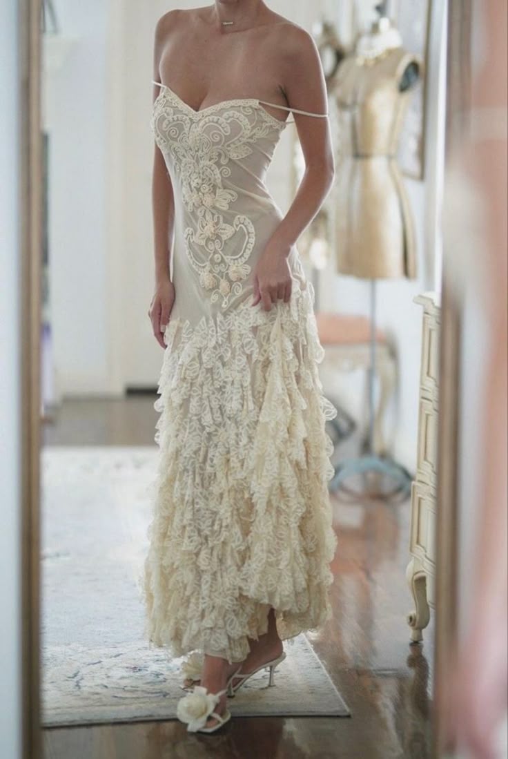 Stunning Mermaid Spaghetti Straps Chiffon Lace Applique Long Prom Dress, Party Dress, Evening Dress GG2467