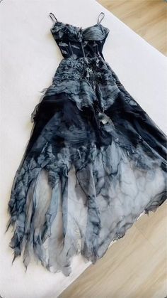 Chic A Line Spaghetti Straps Chiffon Printing Long Prom Dress, Party Dress, Evening Dress GG2491