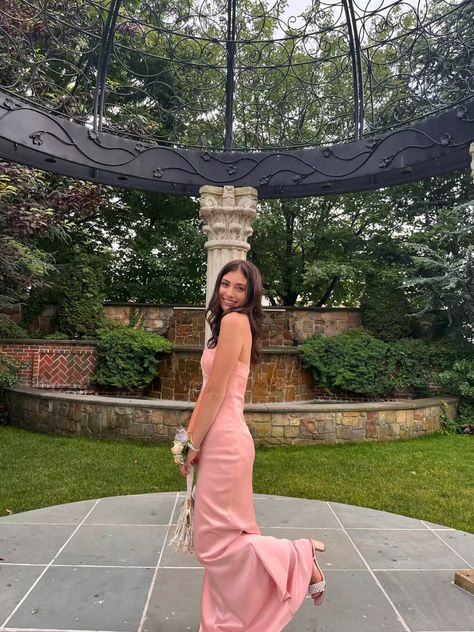 Simple Mermaid Strapless Pink Satin Long Prom Dress, Party Dress, Evening Dress GG2523