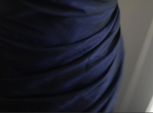 Classy Mermaid One Shoulder Navy Satin Pleated Long Prom Dress, Party Dress, Evening Dress GG2536