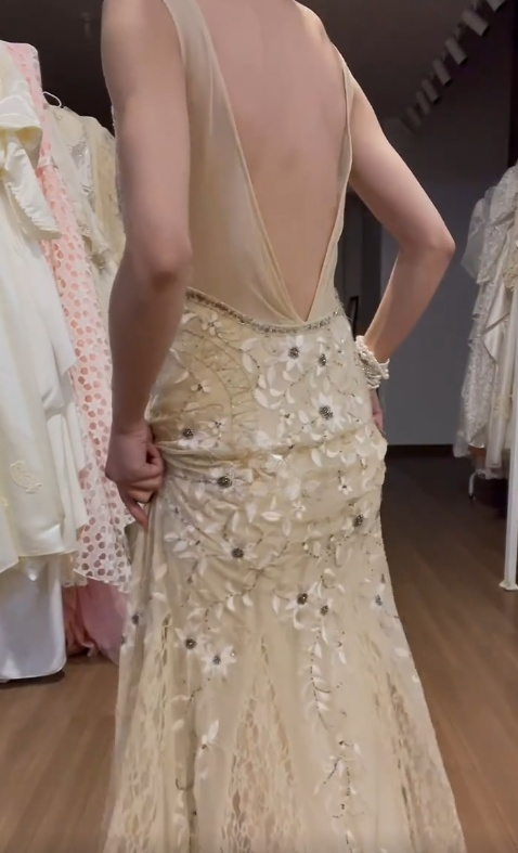 Gorgeous Mermaid V Neck Lace Applique Beaded Long Prom Dress, Party Dress, Evening Dress GG2549