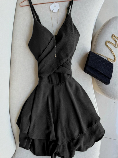 Classy A Line Spaghetti Straps Chiffon Short Prom Dress,Homecoming Dress,Birthday Dress GG2555