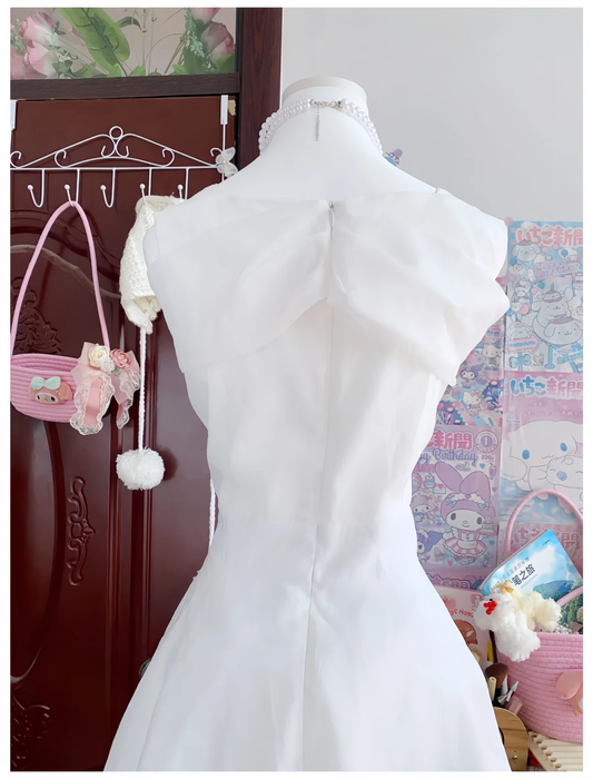 Classy A Line White Chiffon Short Prom Dress,Homecoming Dress,Birthday Dress GG2557