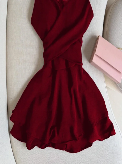 Stunning A Line Spaghetti Straps Burgundy Chiffon Short Prom Dress,Homecoming Dress,Birthday Dress GG2569
