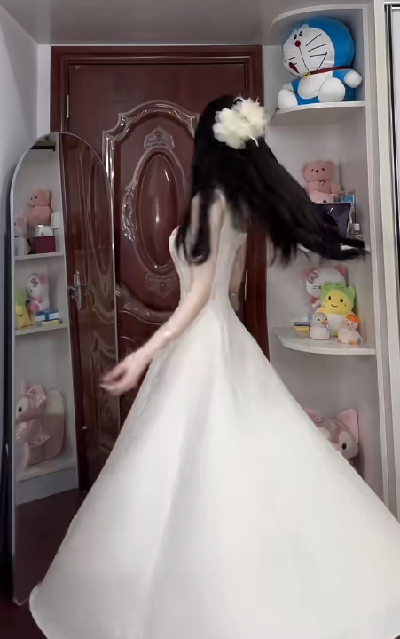 Classy A Line Square White Satin Long Prom Dress, Party Dress, Evening Dress GG2587