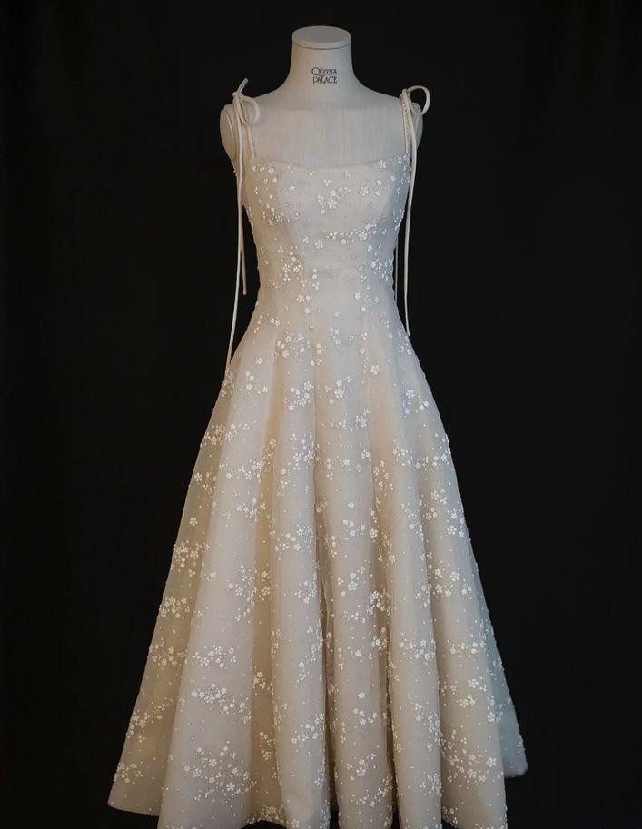 Elegant A Line Sapghetti Straps Lvory Applique Sequin Satin Long Prom Dress,Evening Dresses  GG259