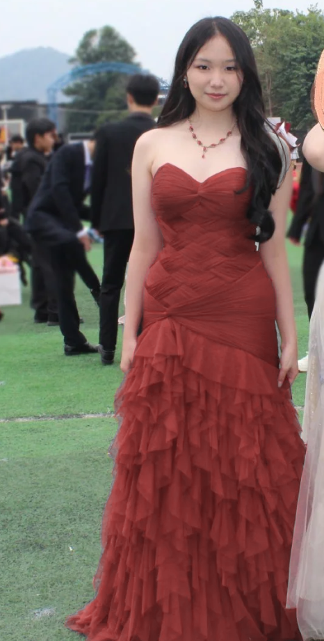 Classy Mermaid Strapless Tulle Long Prom Dress, Party Dress, Evening Dress GG2592