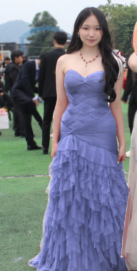 Classy Mermaid Strapless Tulle Long Prom Dress, Party Dress, Evening Dress GG2592