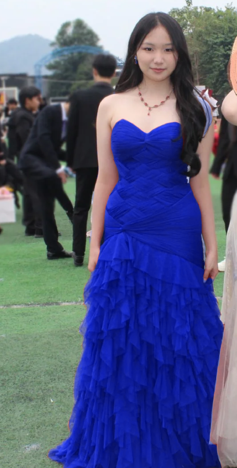 Classy Mermaid Strapless Tulle Long Prom Dress, Party Dress, Evening Dress GG2592