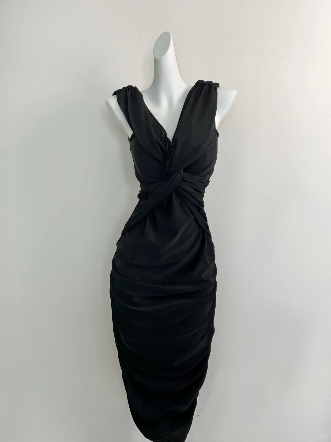 Chic Mermaid V Neck Satin Long Prom Dress, Party Dress, Evening Dress GG2598