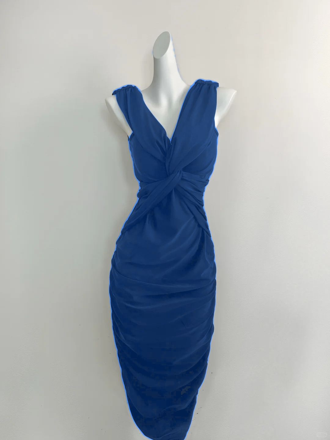 Chic Mermaid V Neck Satin Long Prom Dress, Party Dress, Evening Dress GG2598