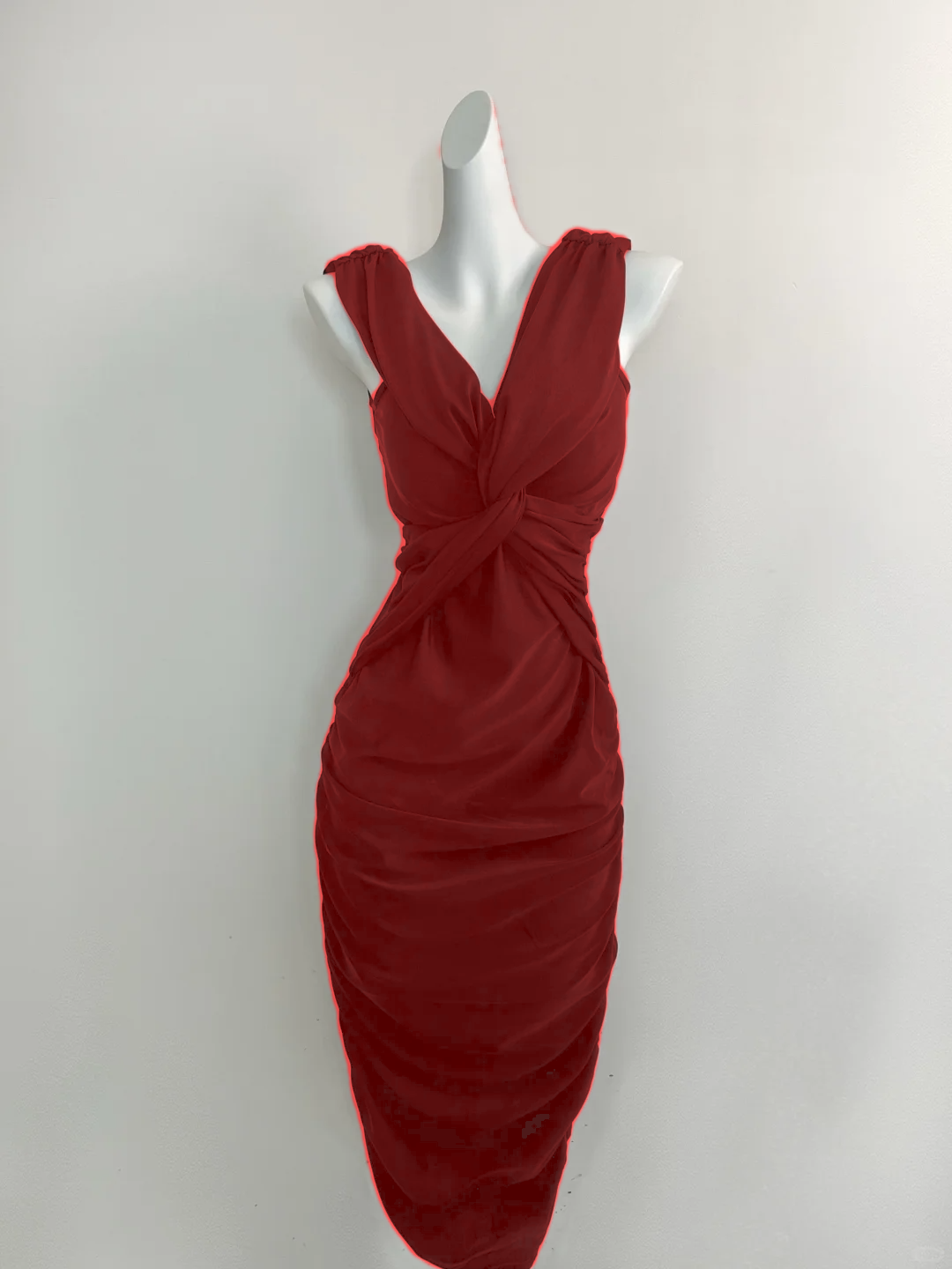 Chic Mermaid V Neck Satin Long Prom Dress, Party Dress, Evening Dress GG2598