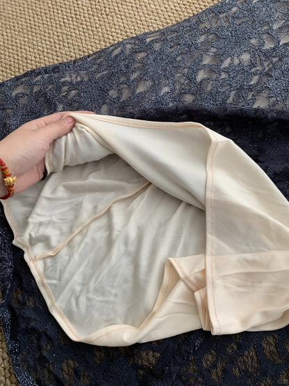 Stunning Mermaid V Neck Satin Lace Sequin Long Prom Dress, Party Dress, Evening Dress GG2601