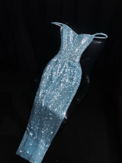 Sparkly Mermaid Off The Shoulder Sequin Long Prom Dress, Party Dress, Evening Dress GG2610