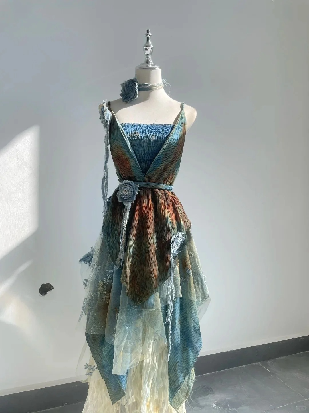 Unique A Line Spaghetti Straps Chiffon Long Prom Dress, Party Dress, Evening Dress GG2612