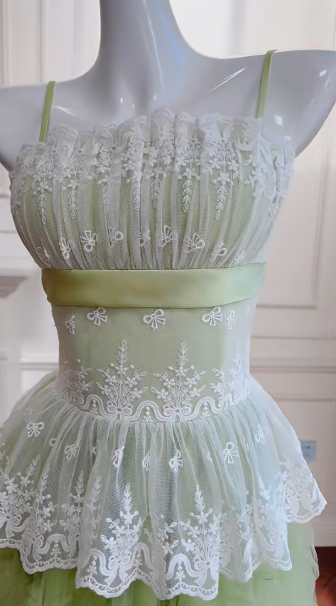 Elegant A Line Spaghetti Straps Tulle Lace Long Prom Dress, Party Dress, Evening Dress GG2620