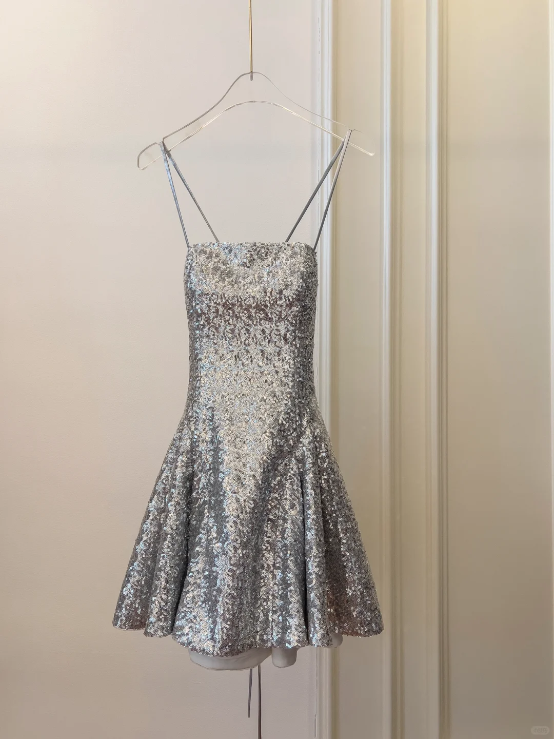 Shiny A Line Halter Silver Sequin Short Prom Dress,Homecoming Dress,Birthday Dress GG2622