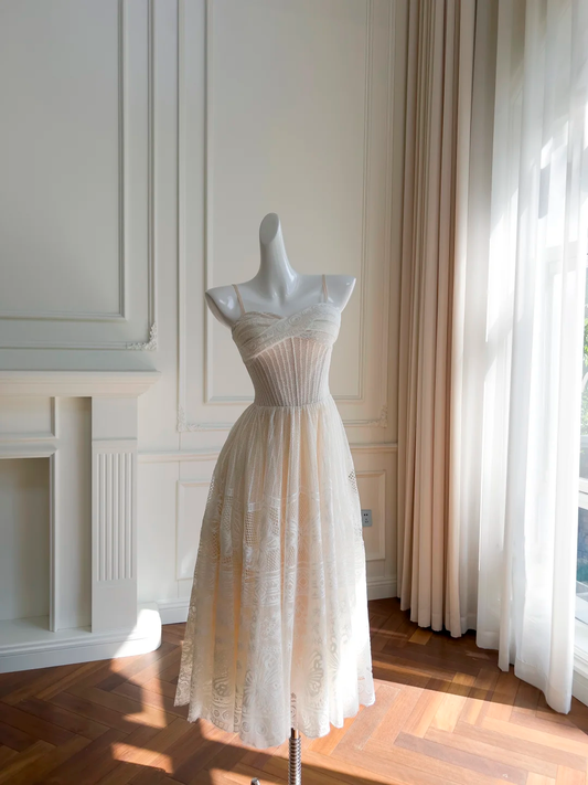 Sweet A Line Spaghetti Straps Tulle Lace Long Prom Dress, Party Dress, Evening Dress GG2671