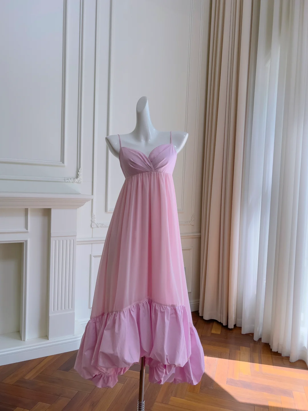 Unique A Line Spaghetti Straps Satin Long Prom Dress, Party Dress, Evening Dress GG2695