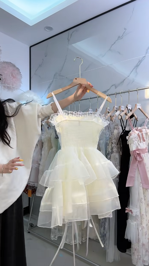 Princessful A Line Spaghetti Straps Satin Chiffon Short Prom Dress,Homecoming Dress,Birthday Dress GG2703