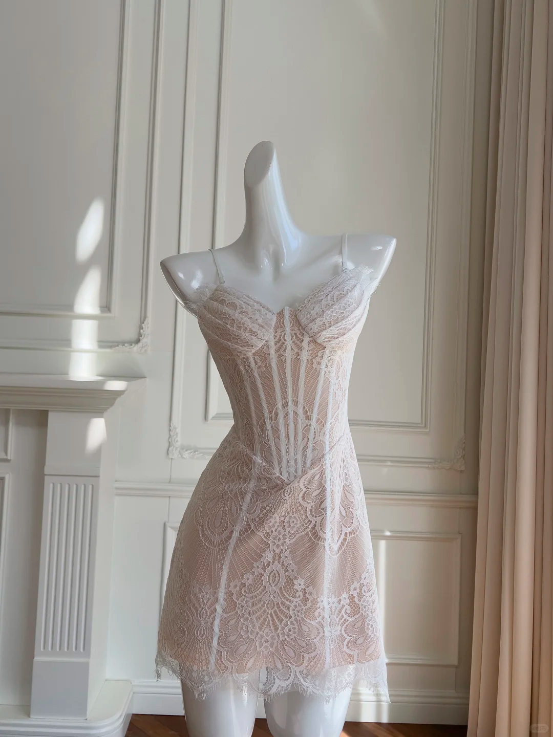 Pretty A Line Spaghetti Straps Satin Lace Short Prom Dress,Homecoming Dress,Birthday Dress GG2705