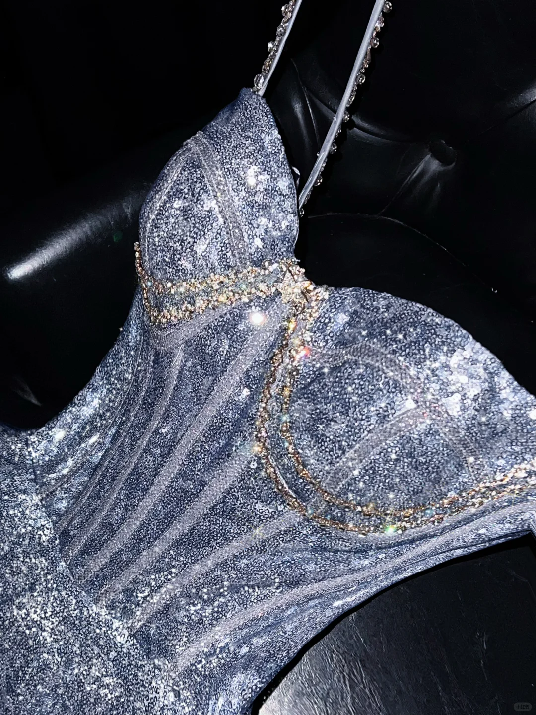 Pretty A Line Spaghetti Straps Satin Sequin Beaded Long Prom Dress, Party Dress, Evening Dress GG2728