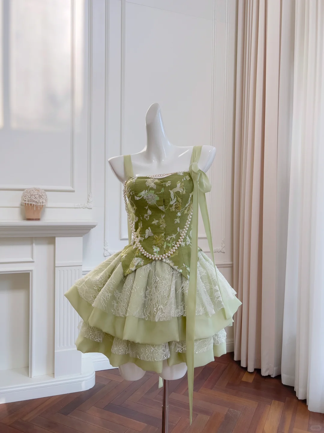 Unique A Line Square Satin Lace Short Prom Dress,Homecoming Dress,Birthday Dress GG2752