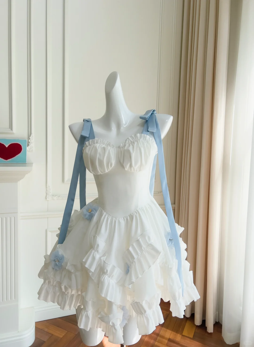 Lovely A Line Spaghetti Straps White Satin Short Prom Dress,Homecoming Dress,Birthday Dress GG2759