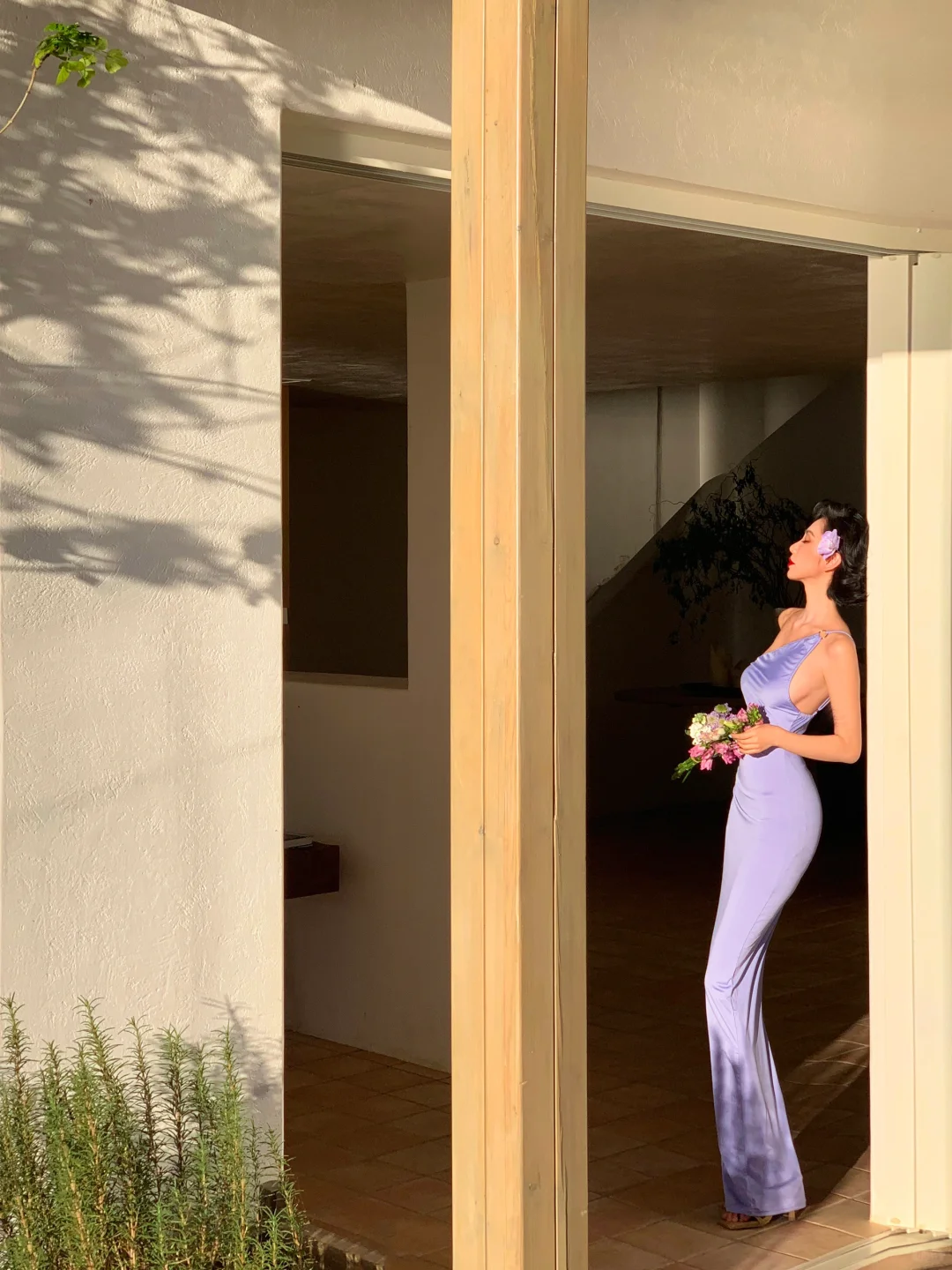 Chic Mermaid One Shoulder Lilac Satin Long Prom Dress, Party Dress, Evening Dress GG2761