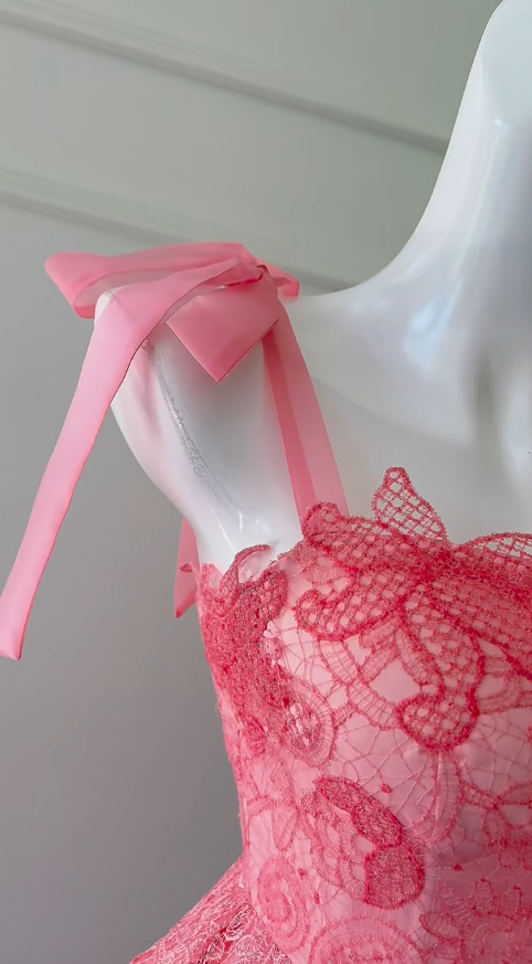 Beautiful A Line Spaghetti Straps Lace Long Prom Dress, Party Dress, Evening Dress GG2779