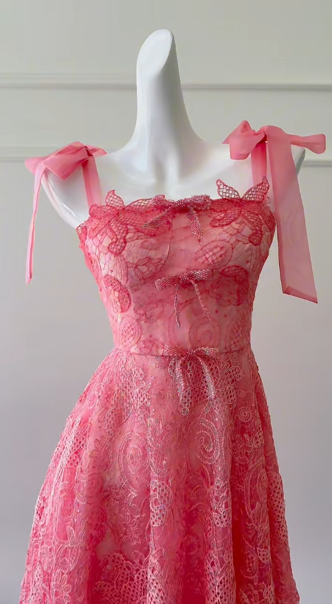 Beautiful A Line Spaghetti Straps Lace Long Prom Dress, Party Dress, Evening Dress GG2779