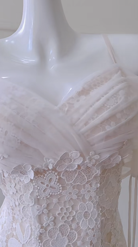 Cute A Line Spaghetti Straps Tulle Lace Short Prom Dress,Homecoming Dress,Birthday Dress GG2782