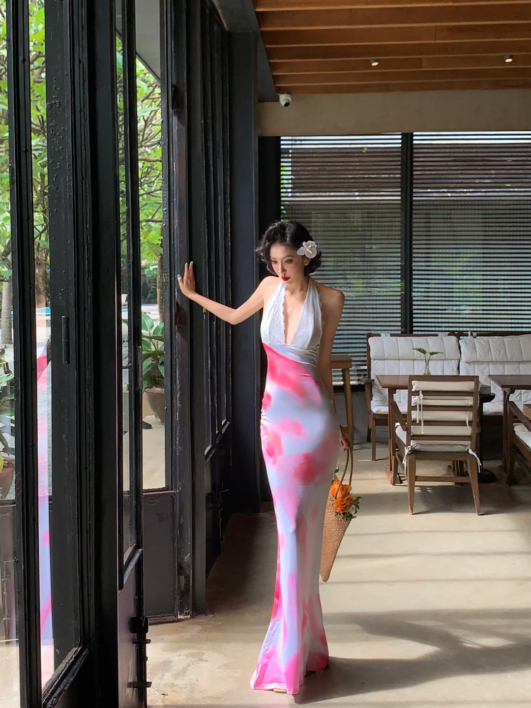 Sexy Mermaid Halter Satin Long Prom Dress, Party Dress, Evening Dress GG2783