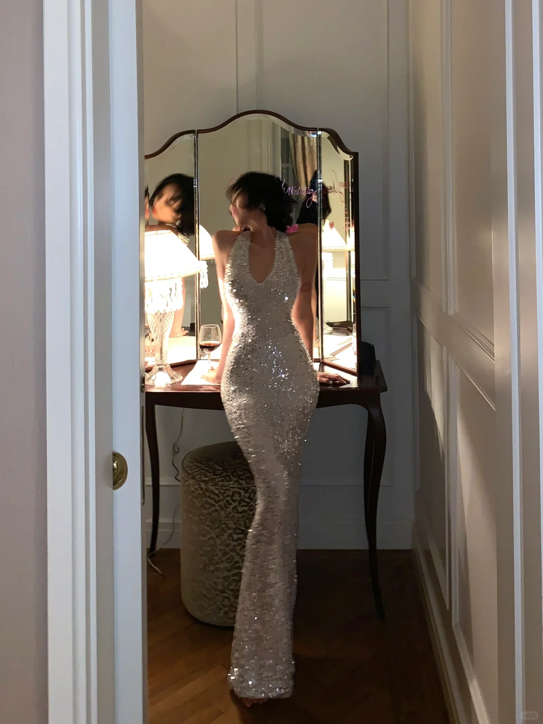 Glitter Mermaid Halter Sequin Long Prom Dress, Party Dress, Evening Dress GG2784