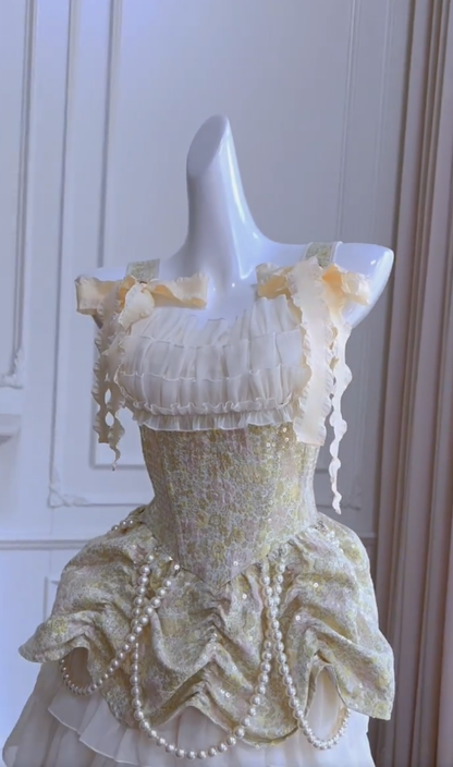 Stunning A Line Square Satin Chiffon Sequin Long Prom Dress, Party Dress, Evening Dress GG2798