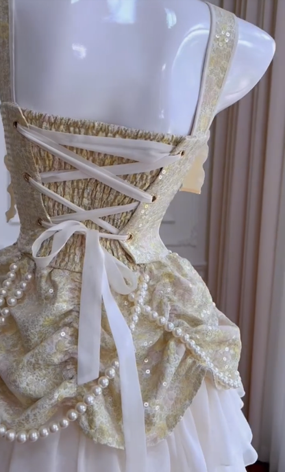 Stunning A Line Square Satin Chiffon Sequin Long Prom Dress, Party Dress, Evening Dress GG2798