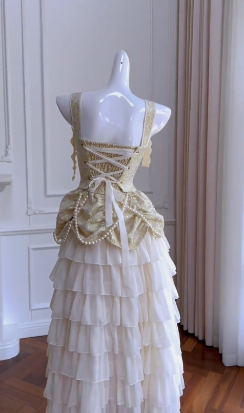 Stunning A Line Square Satin Chiffon Sequin Long Prom Dress, Party Dress, Evening Dress GG2798