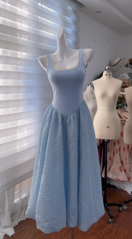 Cute A Line Square Satin Long Prom Dress, Party Dress, Evening Dress GG2801