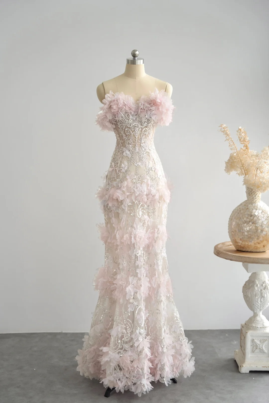 Fairy Mermaid Strapless Tulle Sequin Chiffon Long Prom Dress, Party Dress, Evening Dress GG2804