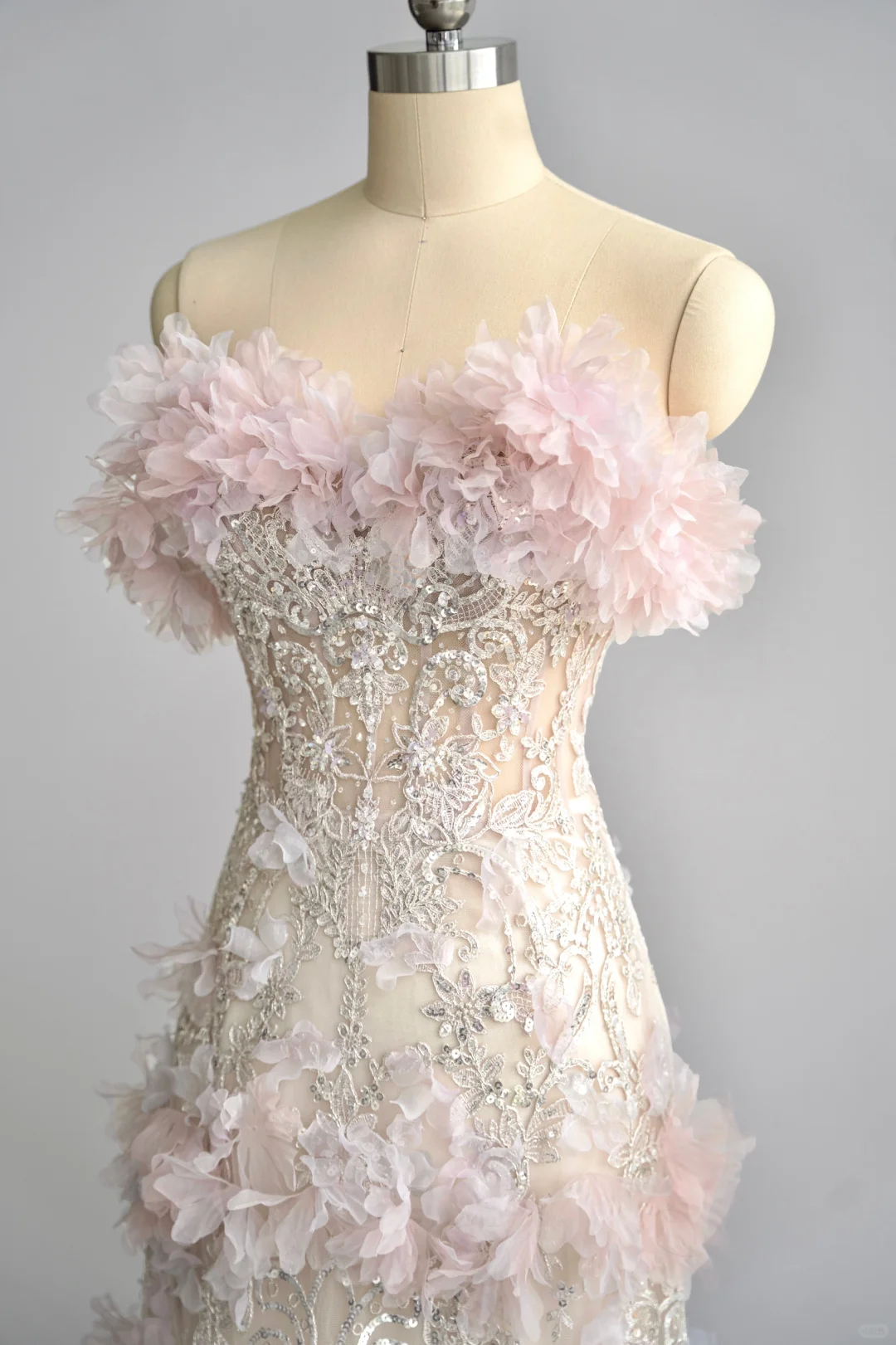 Fairy Mermaid Strapless Tulle Sequin Chiffon Long Prom Dress, Party Dress, Evening Dress GG2804